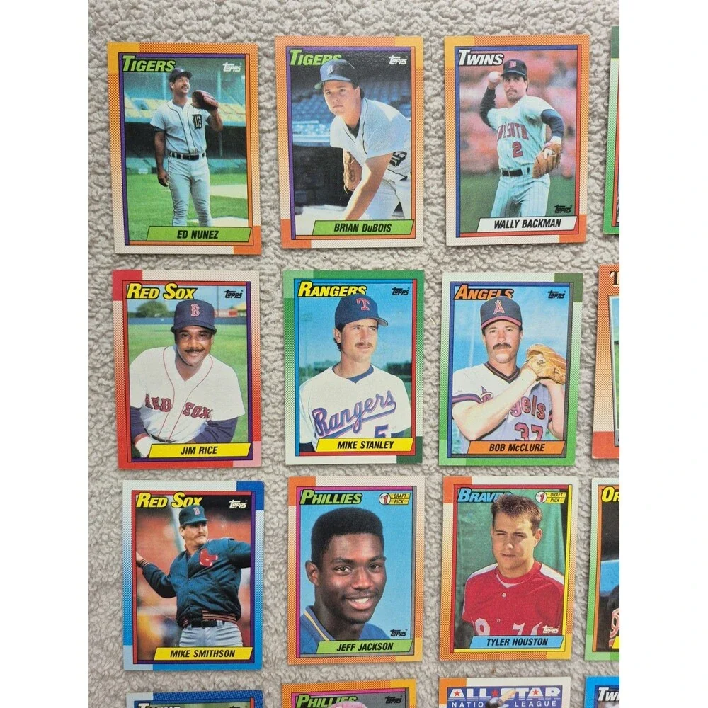 1990 Topps Baseball Card Lot 25 Cards Johnny Bench Jim Rice Eric Davis MLB